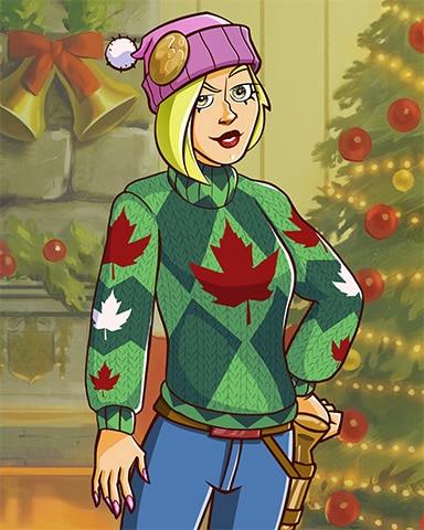 Maple Leaf Marie Ugly Sweaters Badge - Jungle Gin HD Maple Leaf Marie Ugly Sweaters Badge - Jungle Gin HD