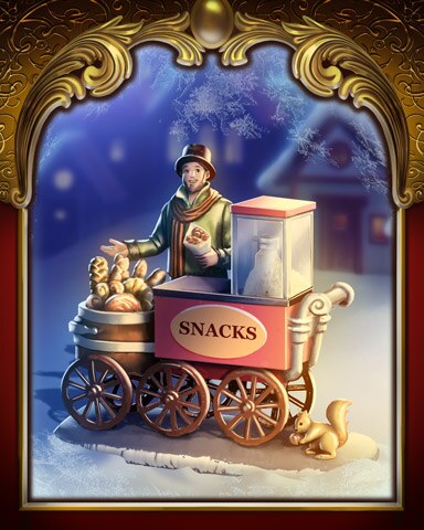 Snack Cart Victorian Village Badge - Solitaire Home Story Snack Cart Victorian Village Badge - Solitaire Home Story