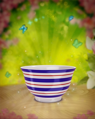 Blue And Red Stripes Teacup Badge - Anagrams Blue And Red Stripes Teacup Badge - Anagrams