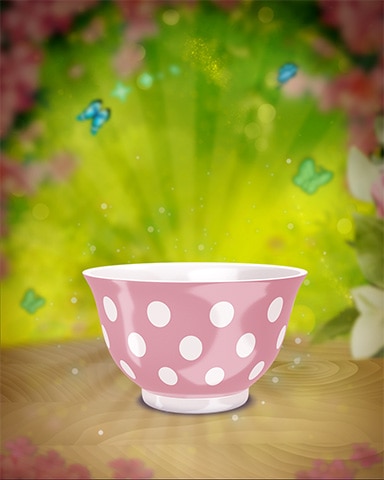 White-Dotted Teacup Badge - Crazy Cakes 2 White-Dotted Teacup Badge - Crazy Cakes 2