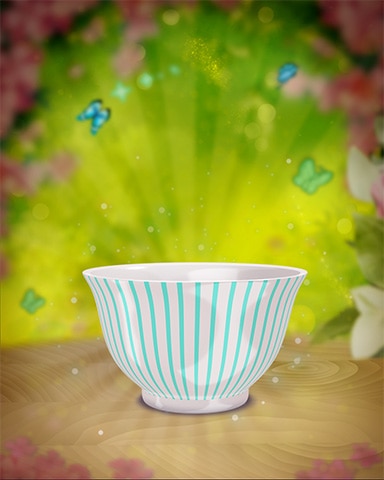 Teal-Striped Teacup Badge - Cookie Connect Teal-Striped Teacup Badge - Cookie Connect