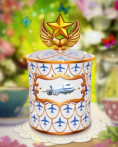 Jet Set Tea Caddy Badge - Jet Set Solitaire Jet Set Tea Caddy Badge - Jet Set Solitaire