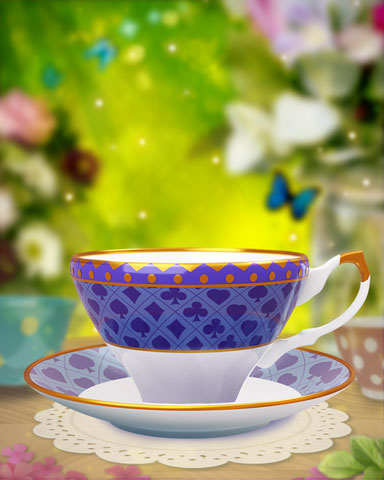 Card Suits Teacup Badge - Canasta HD Card Suits Teacup Badge - Canasta HD