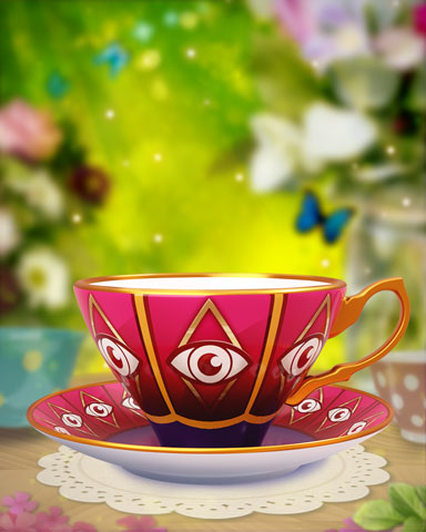 Clairvoyant Eye Teacup Badge - Claire Hart: Secret In The Shadows Clairvoyant Eye Teacup Badge - Claire Hart: Secret In The Shadows