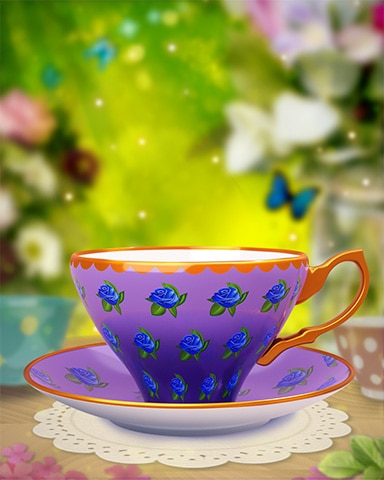 Blue Rose Teacup Badge - StoryQuest Blue Rose Teacup Badge - StoryQuest