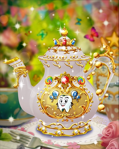 Toothy's Teapot Badge - Sweet Tooth Town Toothy's Teapot Badge - Sweet Tooth Town