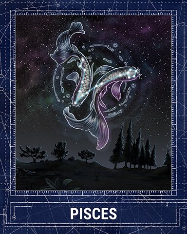 Pisces Constellations Badge - First Class Solitaire HD Pisces Constellations Badge - First Class Solitaire HD