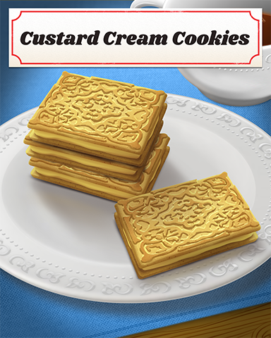 Custard Cream Cookies Badge - Poppit! Party Custard Cream Cookies Badge - Poppit! Party