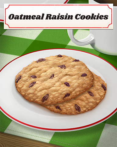 Oatmeal Raisin Cookies Badge - Poppit!™ HD Oatmeal Raisin Cookies Badge - Poppit!™ HD