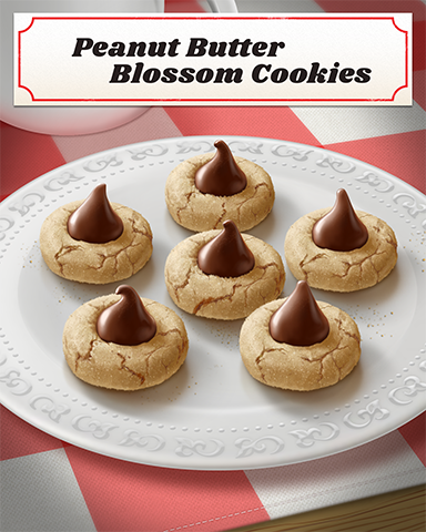 Peanut Butter Blossom Cookies Badge - Jet Set Solitaire Peanut Butter Blossom Cookies Badge - Jet Set Solitaire