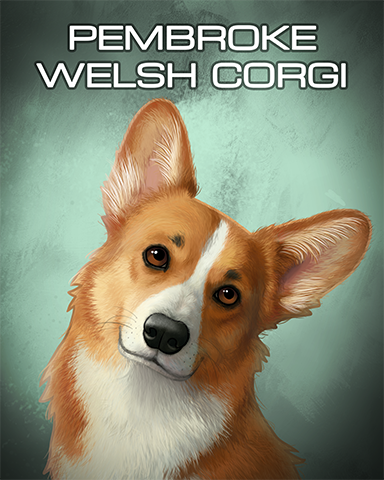 Pembroke Welsh Corgi Badge - Dominoes Pembroke Welsh Corgi Badge - Dominoes