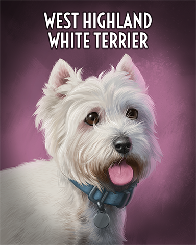 West Highland White Terrier Badge - Bingo Luau West Highland White Terrier Badge - Bingo Luau