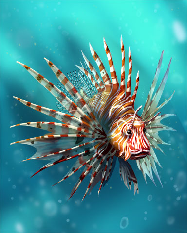 Lion Fish Badge - Poppit!™ HD Lion Fish Badge - Poppit!™ HD