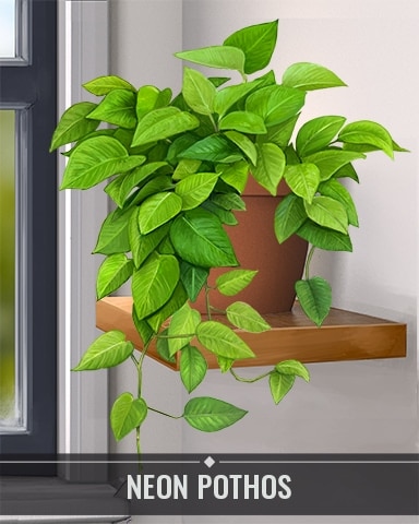 Neon Pothos Houseplants Badge - Mahjong Sanctuary