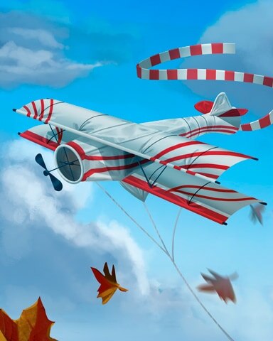 Airplane Kites Badge - Mahjong Garden HD