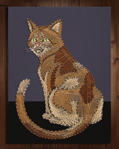 Cat Nail And String Art Badge - Canasta HD