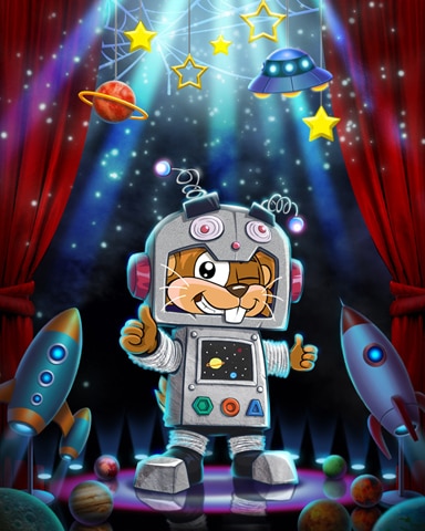 Robo-Nestor Costume Badge - Word Whomp HD Robo-Nestor Costume Badge - Word Whomp HD