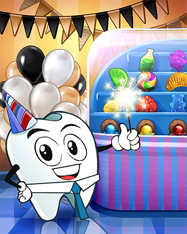 Pogo Toothy's Party Treats Badge Pogo Toothy's Party Treats Badge