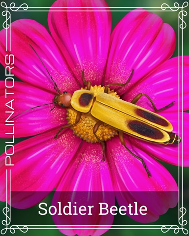 Soldier Beetle Pollinators Badge - Mahjong Sanctuary Soldier Beetle Pollinators Badge - Mahjong Sanctuary