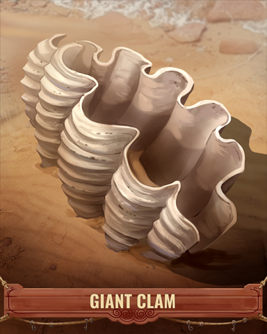 Giant Clam Shell Badge - Trizzle Giant Clam Shell Badge - Trizzle