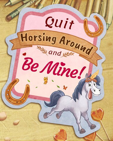 Be Mine Vintage Valentines Badge - Word Whomp HD
