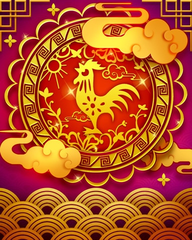 The Rooster Zodiac Badge - Mahjong Garden HD The Rooster Zodiac Badge - Mahjong Garden HD