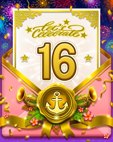 Birthday Cruise 16 Badge - Bejeweled Stars Birthday Cruise 16 Badge - Bejeweled Stars
