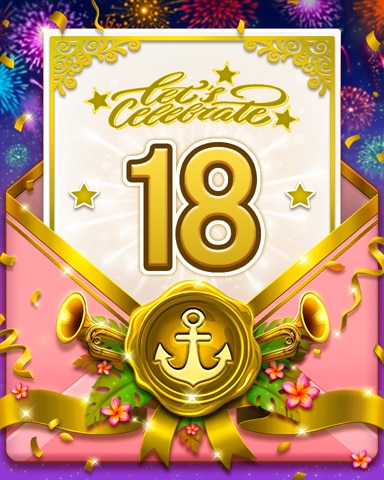 Birthday Cruise 18 Badge - Jungle Gin HD Birthday Cruise 18 Badge - Jungle Gin HD