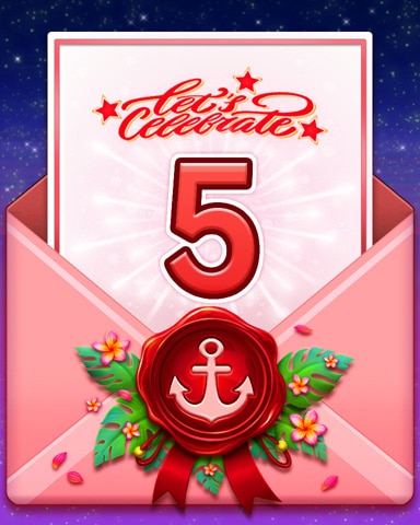 Birthday Cruise 5 Badge - Mahjong Garden HD Birthday Cruise 5 Badge - Mahjong Garden HD
