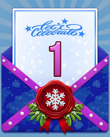 New Year Celebration 1 Badge - Snowbird Solitaire New Year Celebration 1 Badge - Snowbird Solitaire
