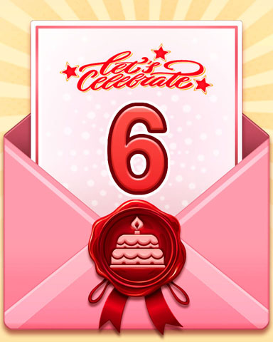 22nd Anniversary 6 Badge - Poppit! Bingo 22nd Anniversary 6 Badge - Poppit! Bingo
