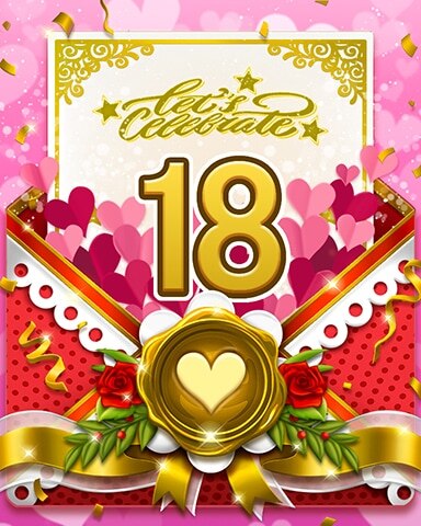 Love's Aflutter 18 Badge - Snowbird Solitaire Love's Aflutter 18 Badge - Snowbird Solitaire