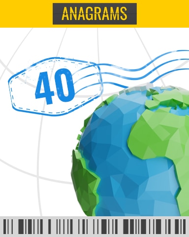 Takeoff Challenge 36 - 40 Badge - Anagrams Takeoff Challenge 36 - 40 Badge - Anagrams