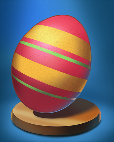 Striped Pink Egg Badge - Jungle Gin Striped Pink Egg Badge - Jungle Gin