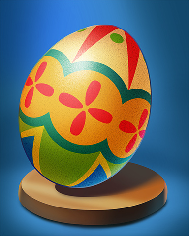 Striped Egg Badge - BOGGLE Bash Striped Egg Badge - BOGGLE Bash