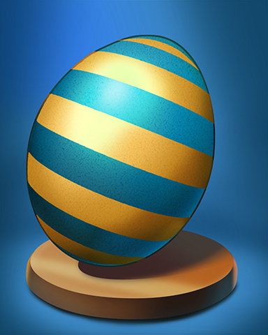 Blue Striped Egg Badge - Tri-Peaks Solitaire HD Blue Striped Egg Badge - Tri-Peaks Solitaire HD