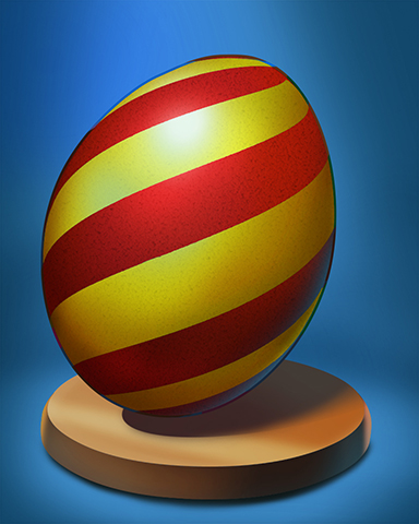 Red Striped Egg Badge - Mahjong Safari HD Red Striped Egg Badge - Mahjong Safari HD
