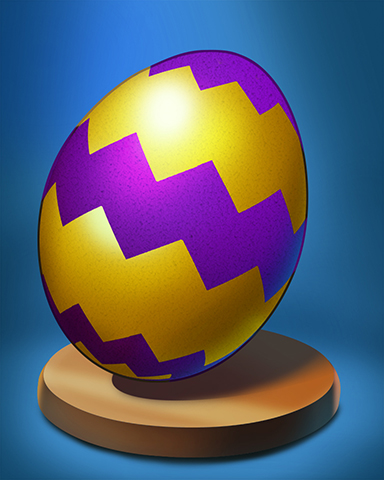 Purple Zigzags Egg Badge - Cross Country Adventure Purple Zigzags Egg Badge - Cross Country Adventure