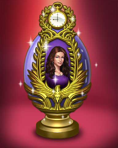 Golden Claire Egg Badge - Claire Hart Classic Golden Claire Egg Badge - Claire Hart Classic