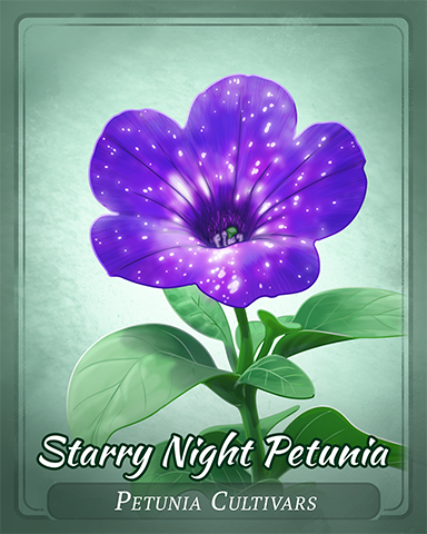 Starry Night Petunia Badge - Rainy Day Spider Solitaire Starry Night Petunia Badge - Rainy Day Spider Solitaire
