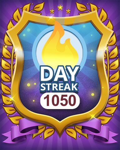 Daily Streak 1050 Badge - Pogo™ Daily Sudoku Daily Streak 1050 Badge - Pogo™ Daily Sudoku