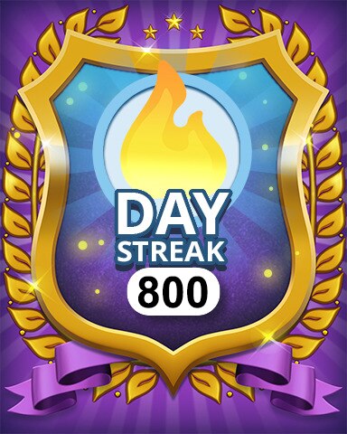 Daily Streak 800 Badge - Pogo&trade; Daily Sudoku