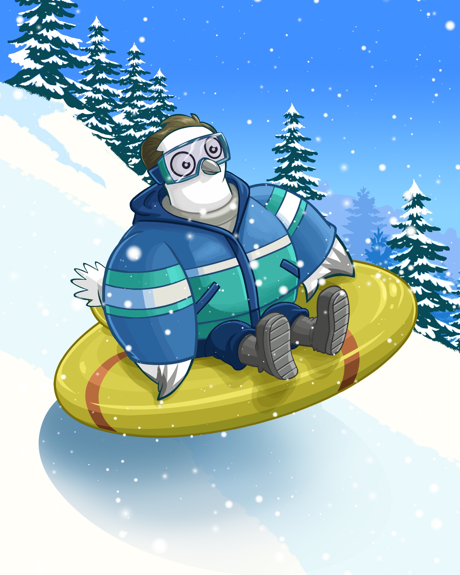 Sledding Beats Flying Badge - Snowbird Solitaire Sledding Beats Flying Badge - Snowbird Solitaire
