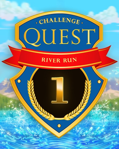 River Run Week 1 Badge - Mahjong Sanctuary River Run Week 1 Badge - Mahjong Sanctuary