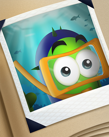 Scuba With Spike Badge - Poppit! Bingo Scuba With Spike Badge - Poppit! Bingo