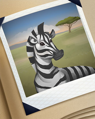 Grazing Zebra Badge - Mahjong Safari HD Grazing Zebra Badge - Mahjong Safari HD