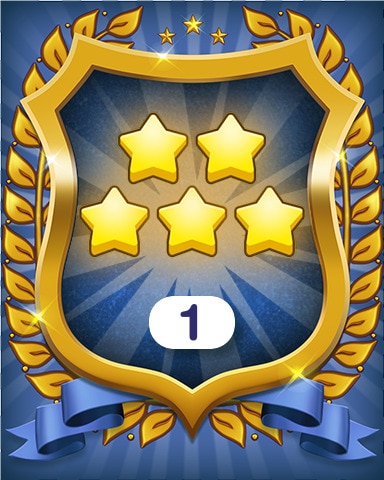 5-Star Stickers Collected 1 Badge - Farm Merge Valley