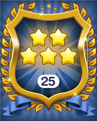 5-Star Stickers Collected 25 Badge - Farm Merge Valley