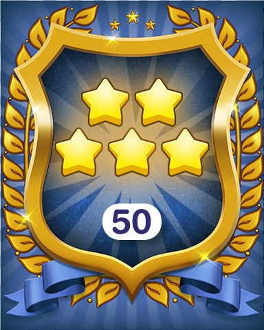 5-Star Stickers Collected 50 Badge - Farm Merge Valley 5-Star Stickers Collected 50 Badge - Farm Merge Valley