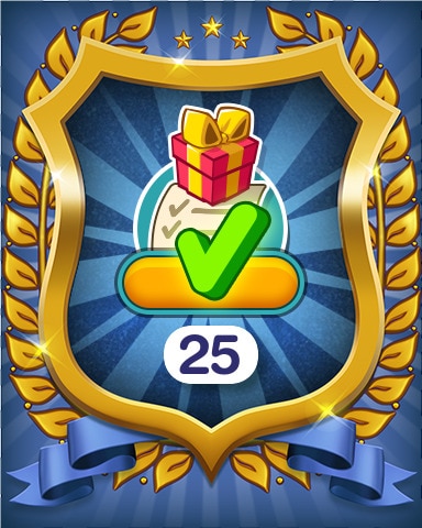 Daily Quest Tasks Completed 25 Badge - Farm Merge Valley